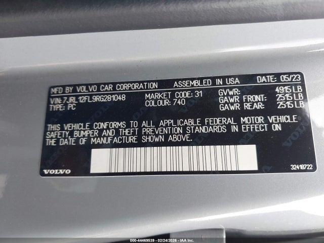 2024 VOLVO S60 7JRL12FL9RG281048 Photo 8