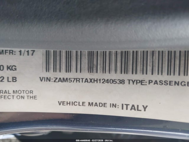 2017 MASERATI GHIBLI ZAM57RTAXH1240538 Photo 8