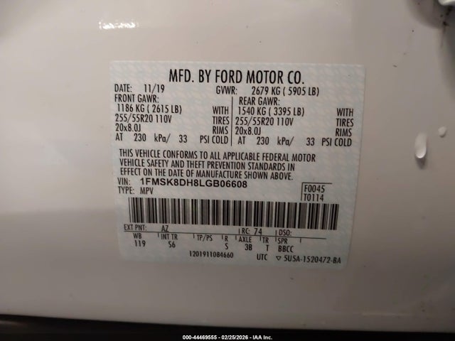 1FMSK8DH8LGB06608 Ford EXPLORER XLT