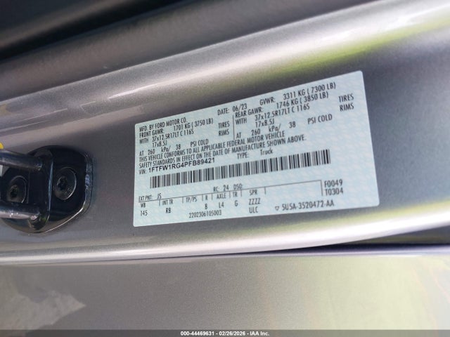 Ford F-150 Raptor 2023 1FTFW1RG4PFB89421 Image 9