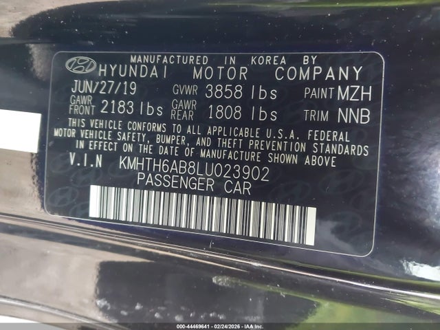 2020 HYUNDAI VELOSTER KMHTH6AB8LU023902 Photo 8