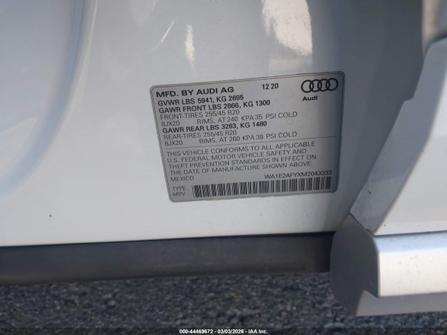 2021 AUDI Q5 WA1E2AFYXM2043333 Photo 8