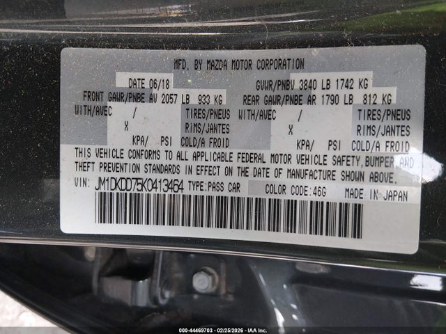JM1DKDD75K0413464 Mazda Cx-3 Grand Touring