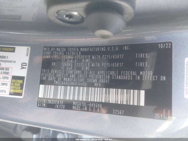 7MUCAAAG5NV034408 Toyota Corolla Cross Le