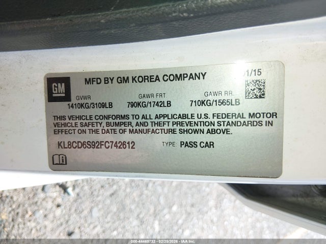Chevrolet Spark 1lt Cvt 2015 KL8CD6S92FC742612 Image 9