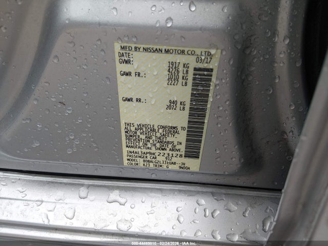 1N4AL3AP9HC223128 Nissan Altima 2.5 S