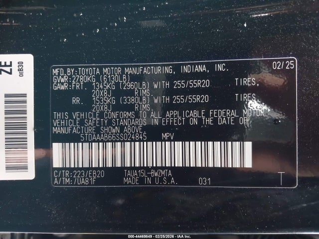Lexus Tx 350 Premium 2025 5TDAAAB66SS024845 Image 9