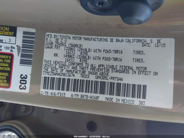 3TMCZ5AN4GM013674 Toyota Tacoma Trd Off Road