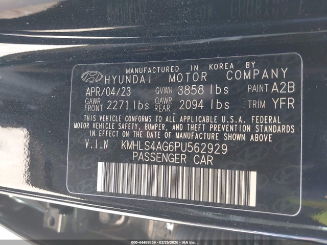 KMHLS4AG6PU562929 Hyundai ELANTRA SEL
