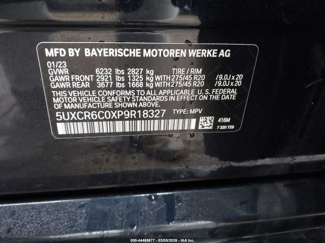 5UXCR6C0XP9R18327 BMW X5 Xdrive40i
