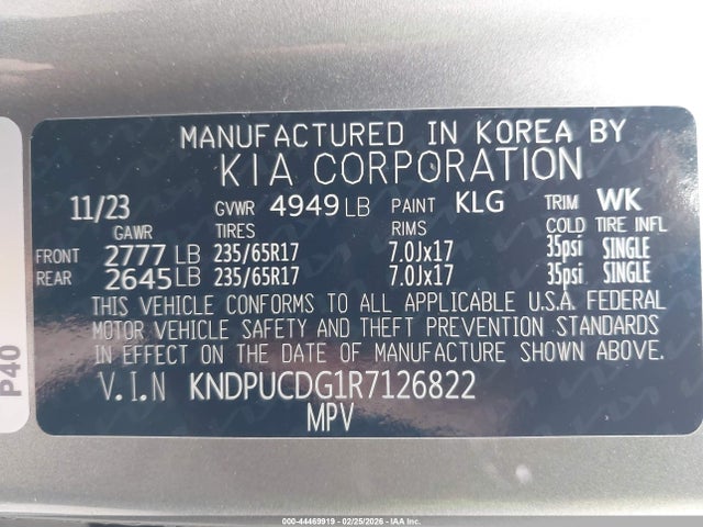 KNDPUCDG1R7126822 KIA Sportage Hybrid Lx