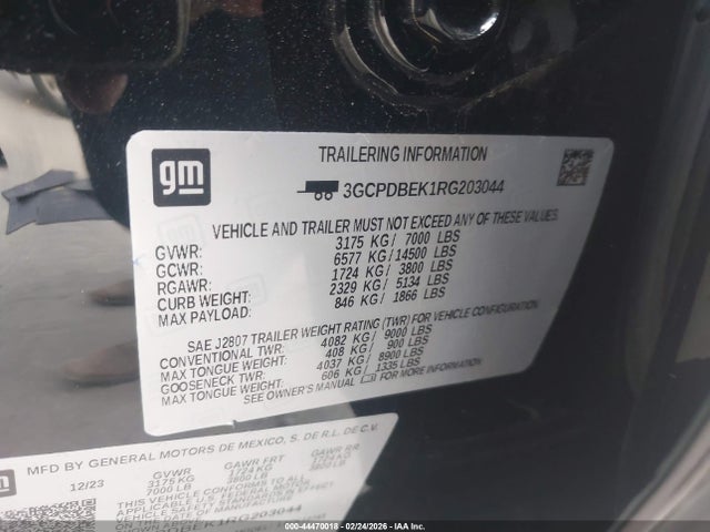 2024 CHEVROLET SILVERADO 1500 3GCPDBEK1RG203044 Photo 8