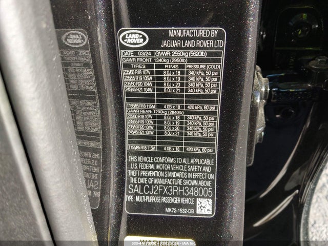 SALCJ2FX3RH348005 Land Rover Discovery Sport Core S
