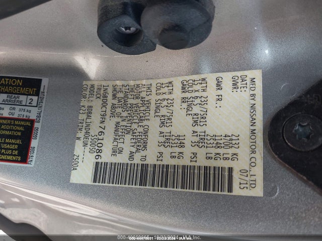 1N6BD0CT9FN761086 Nissan FRONTIER S
