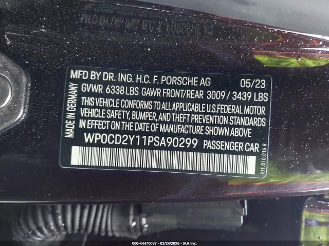 WP0CD2Y11PSA90299 Porsche Taycan Sport Turismo Gts