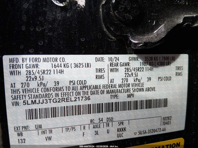 5LMJJ3TG2REL21736 Lincoln Navigator Black Label L