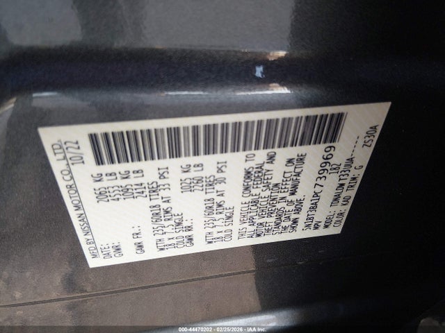 2023 Nissan Rogue Sv Fwd მანქანა იყიდება აუქციონზე, vin: 5N1BT3BA1PC739969, აუქციონის ნომერი: 44470202
