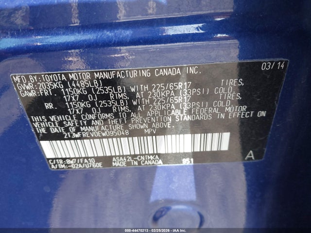 Toyota Rav4 Xle 2014 2T3WFREV0EW095048 Image 9