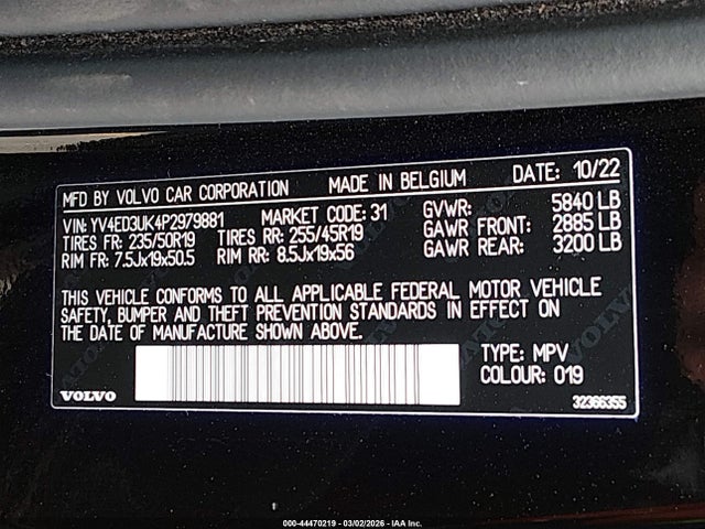 2023 VOLVO XC40 RECHARGE PURE ELECTRIC YV4ED3UK4P2979881 Photo 8