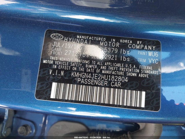 KMHGN4JE2HU182804 Genesis G80 3.8