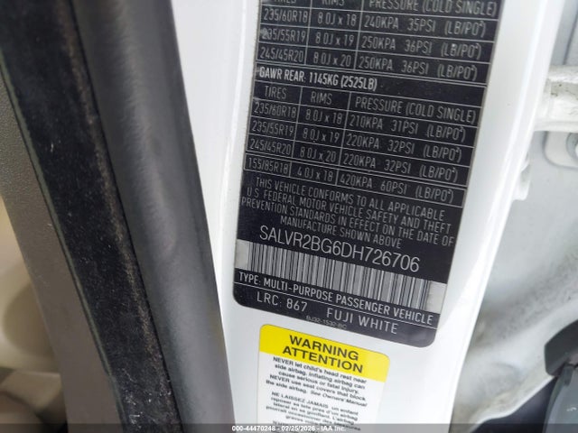 2013 LAND ROVER RANGE ROVER EVOQUE SALVR2BG6DH726706 Photo 8