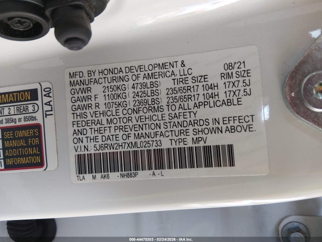 5J6RW2H7XML025733 Honda Cr-v Awd Special Edition
