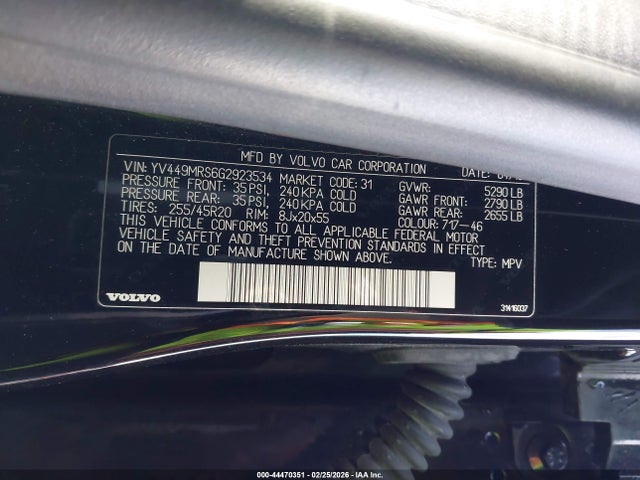 YV449MRS6G2923534 Volvo Xc60 T6 Drive-e R-design Platinum