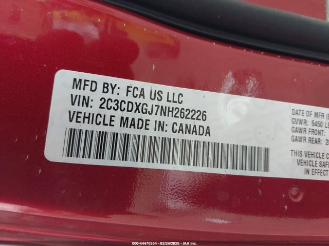 2022 DODGE CHARGER 2C3CDXGJ7NH262226 Photo 8