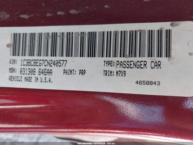 Продажа на аукционе авто 2012 Chrysler 200 Touring, vin: 1C3BCBEG7CN240577, номер лота: 44470363