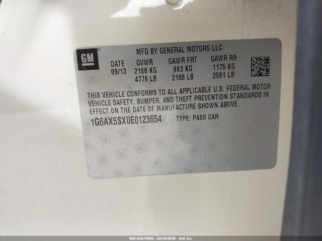 1G6AX5SX0E0123654 Cadillac CTS LUXURY