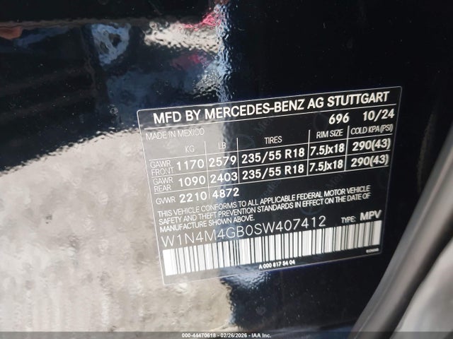 W1N4M4GB0SW407412 Mercedes-Benz GLB 250