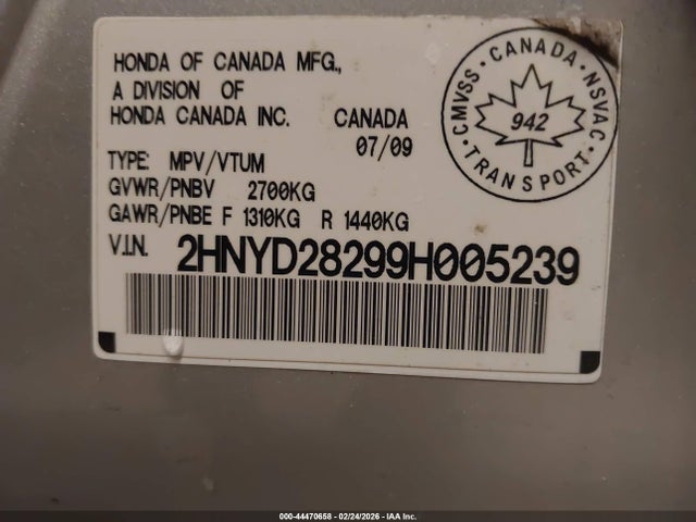 2009 ACURA MDX 2HNYD28299H005239 Photo 8