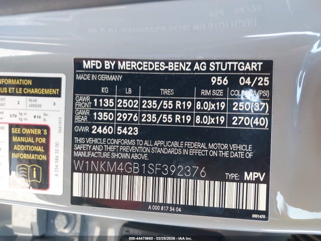 W1NKM4GB1SF392376 Mercedes-Benz Glc 300 Suv