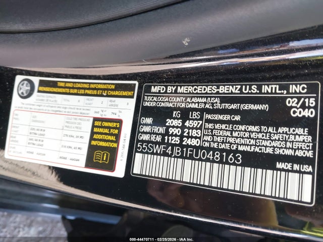 55SWF4JB1FU048163 Mercedes-Benz C 300 Sport