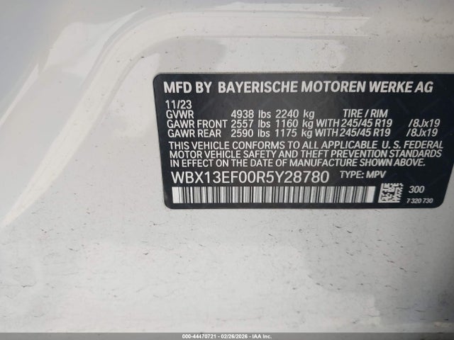 WBX13EF00R5Y28780 BMW X1 M35i