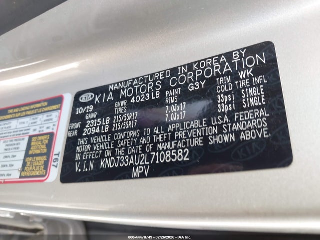 KIA SOUL EX 2020 KNDJ33AU2L7108582 Image 9