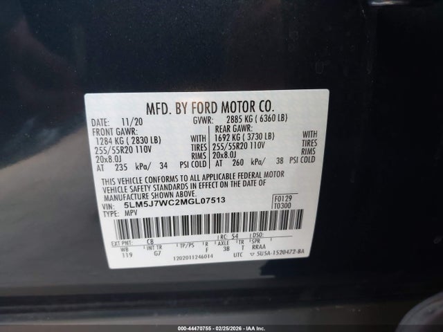 2021 LINCOLN AVIATOR 5LM5J7WC2MGL07513 Photo 8