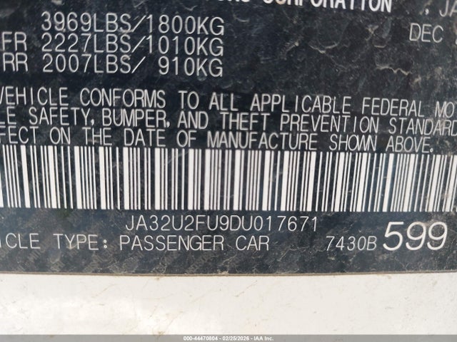 2013 MITSUBISHI LANCER JA32U2FU9DU017671 Photo 8