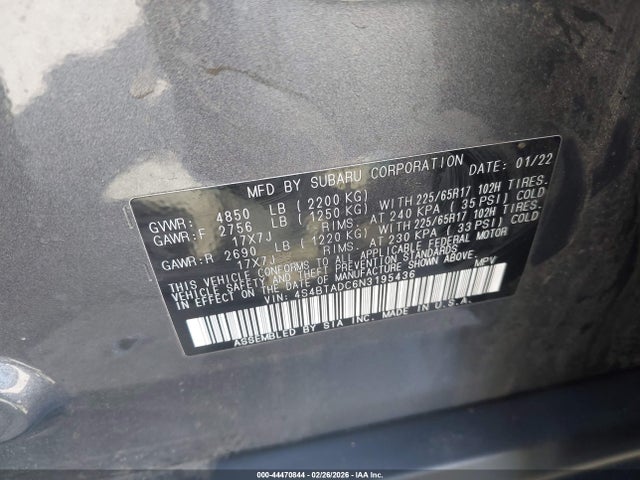 4S4BTADC6N3195436 Subaru Outback Premium