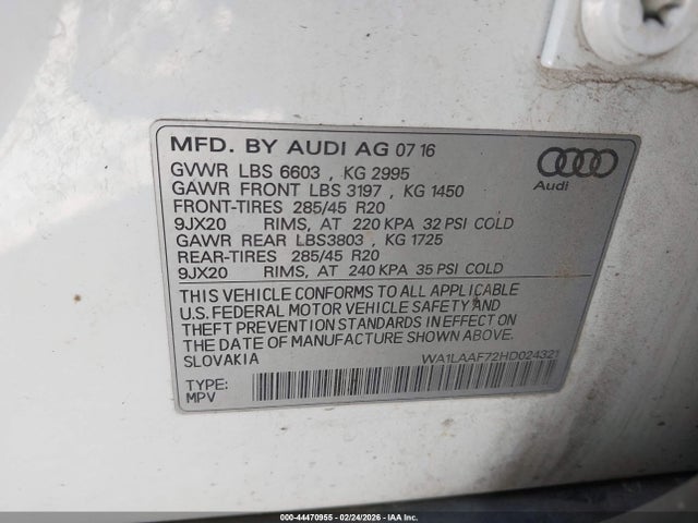 2017 AUDI Q7 WA1LAAF72HD024321 Photo 8