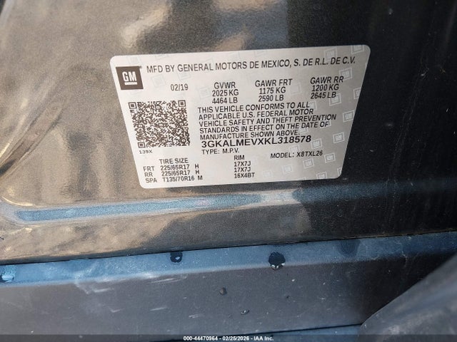 Продажа на аукционе авто 2019 Gmc Terrain Sle, vin: 3GKALMEVXKL318578, номер лота: 44470964