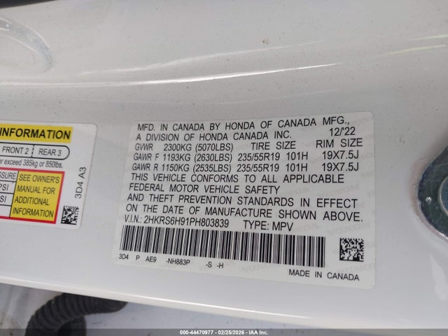 2023 HONDA CR-V HYBRID 2HKRS6H91PH803839 Photo 8