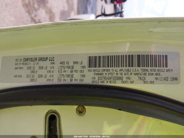 Продаж на аукціоні авто 2015 Ram 2500 Tradesman, vin: 3C6TR5H20FG558982, номер лоту: 44471036