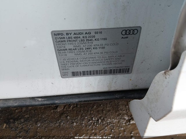 2016 AUDI Q3 WA1EFCFS9GR019452 Photo 8