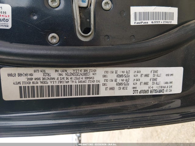 44471363 :رقم المزاد ، 1C6RR7NT2ES342724 vin ، 2014 Ram 1500 Laramie مزاد بيع