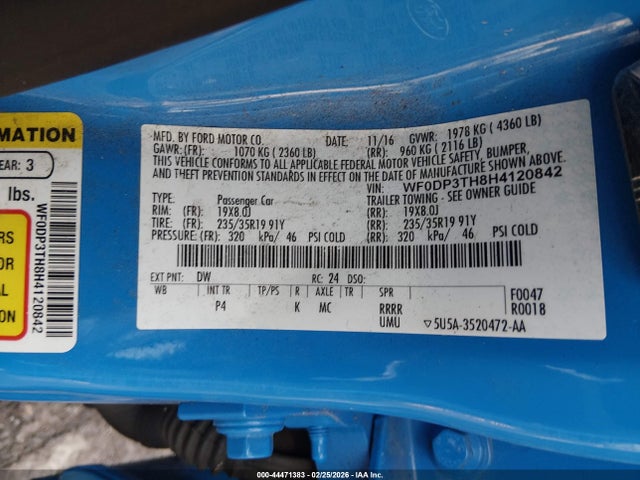 2017 FORD FOCUS RS WF0DP3TH8H4120842 Photo 8