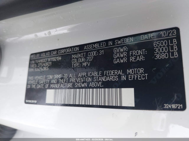 2024 VOLVO XC90 RECHARGE PLUG-IN HYBRID YV4H60CF1R1192194 Photo 8