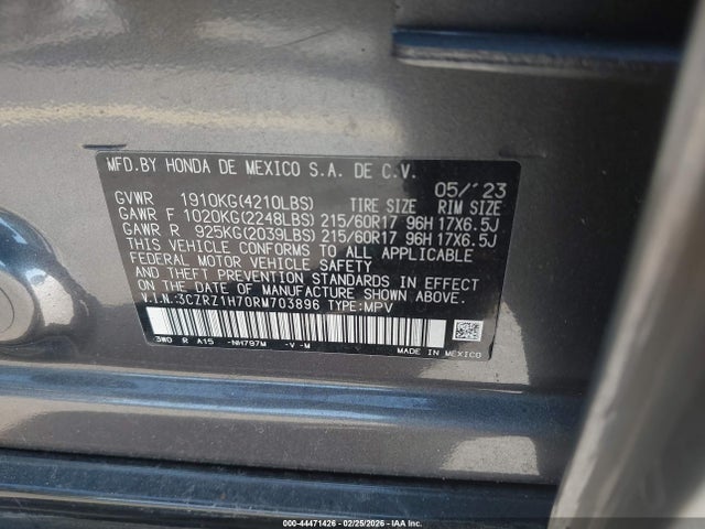 Продажа на аукционе авто 2024 Honda Hr-v, vin: 3CZRZ1H70RM703896, номер лота: 44471426