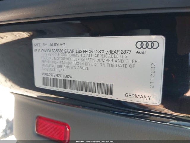 2019 AUDI A6 WAUL2AF27KN115624 Photo 8