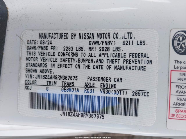2024 NISSAN Z JN1BZ4AH9RM367675 Photo 8